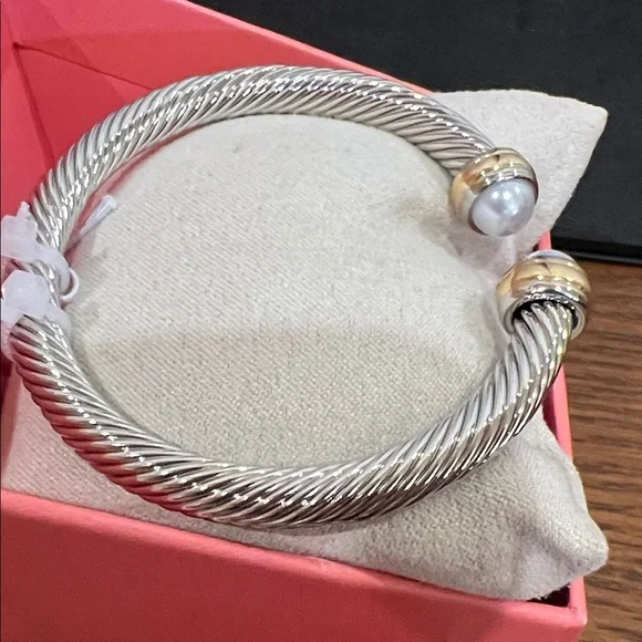 House of Harlow 1960 | Two-Tone Rope Bracelet w/Faux Pearl Accents - Picture 6 of 10